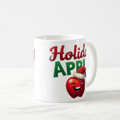 Mug Conception de Noël rétro Apple de vacances (Devant droit)