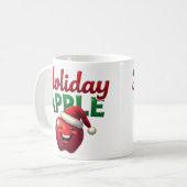 Mug Conception de Noël rétro Apple de vacances (Devant gauche)
