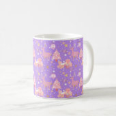 Mug Conception de Noël rose et violet et or (Devant droit)