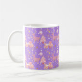 Mug Conception de Noël rose et violet et or (Gauche)