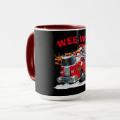 Mug Conception de Noël WEE-WOO avec le Père Noël (Devant gauche)
