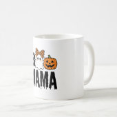 Mug Conception de noeud de fantôme de pumpkin de Hallo (Devant droit)