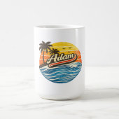 Mug Conception de nom Adam Retro Sunset (Centre)