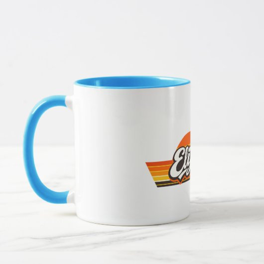 Mug Conception de nom Coucher de soleil Rétro Elijah (Gauche)