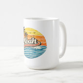 Mug Conception de nom de Noah Coucher de soleil Rétro (Devant droit)