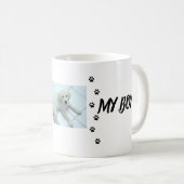 Mug Conception de nom de photo de compagnon d'empreint (Devant droit)