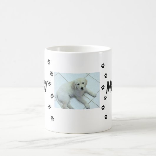 Mug Conception de nom de photo de compagnon d'empreint (Centre)