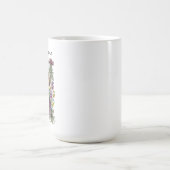 Mug Conception de nom d'oiseau fantaisiste et de fleur (Centre)