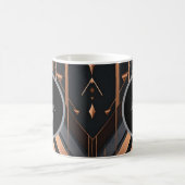 Mug Conception de nom en cercle de monogramme Art Déco (Centre)