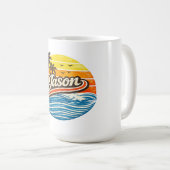 Mug Conception de nom Jason Retro Sunset (Devant droit)