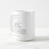 Mug Conception de nom modifiable Bergers à café couran (Devant gauche)