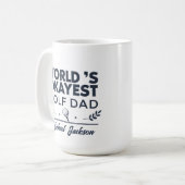 Mug Conception de nom personnalisé pour le papa de gol (Devant gauche)