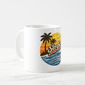 Mug Conception de nom Sergio Retro Sunset (Devant gauche)