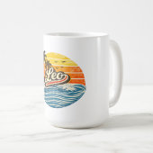 Mug Conception de nom Sunset Retro Leo (Devant droit)