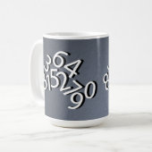 Mug Conception de nombres (Devant gauche)