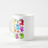 Mug Conception de nombres de dessin animé drôle de jou (Devant gauche)