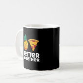 Mug Conception de nourriture amusante de pizza à l'ana (Devant gauche)