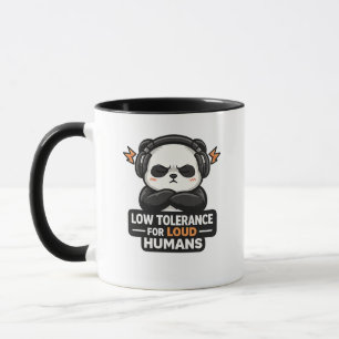 Mug Conception de panda à faible tolérance aux humains
