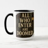 Mug Conception de panneau gothique effrayant Tous ceux (Gauche)