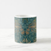 Mug Conception de paon de William Morris et de textile (Centre)