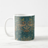 Mug Conception de paon de William Morris et de textile (Gauche)