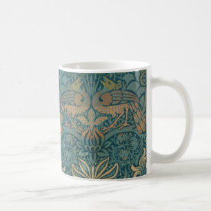 Mug Conception de paon de William Morris et de textile