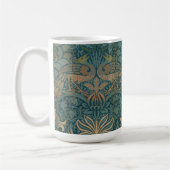 Mug Conception de paon de William Morris et de textile (Gauche)