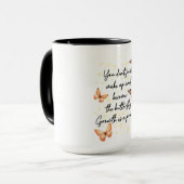 Mug Conception de papillon orange (Devant gauche)