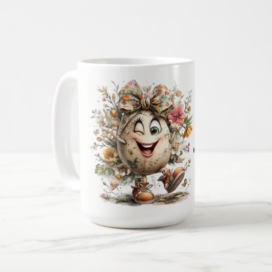 Mug Conception de Pâques de printemps lumineuse  (Devant gauche)