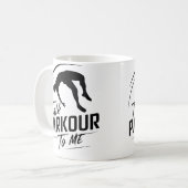 Mug Conception de parcours d'obstacles de parkour drôl (Devant gauche)