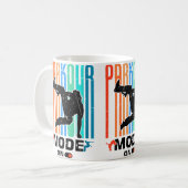 Mug Conception de parcours d'obstacles de parkour drôl (Devant gauche)