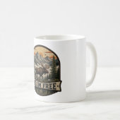 Mug Conception de patch brodé d'orignal 'Roam Free' (Devant droit)
