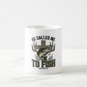 Mug Conception de pêche chrétienne Il m'a appelé à pêc (Centre)