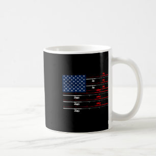 Mug Conception de pêche de drapeau américain pour les
