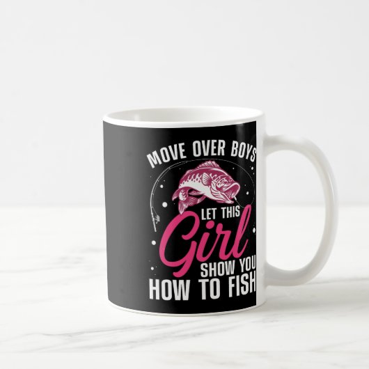 Mug Conception de pêche drôle pour filles femmes pêche (Droite)