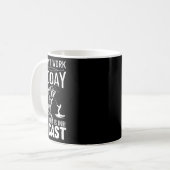 Mug Conception de pêche Je ne peux pas travailler aujo (Devant gauche)