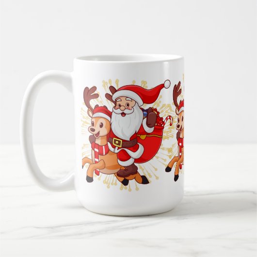 Mug **"Conception de Père Noël ludique – Amusant et Fe (Gauche)