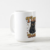 Mug Conception de petit chat noir boss (Devant gauche)