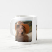 Mug Conception de photo minimale tendance avec année (Devant gauche)