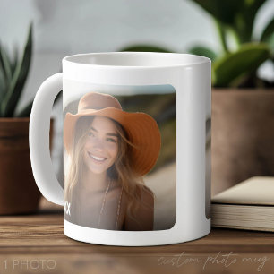 Mug Conception de photo minimale tendance avec année