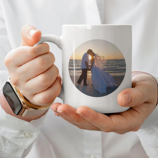Mug Conception de photo simple à deux cercles