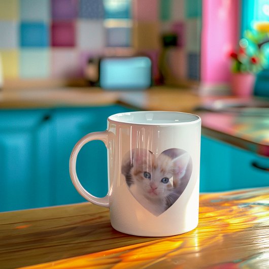 Mug Conception de photo simple à deux cœurs