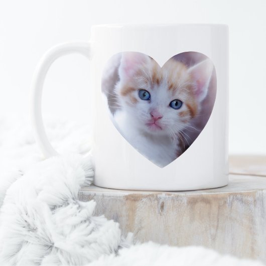 Mug Conception de photo simple à deux cœurs