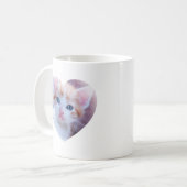 Mug Conception de photo simple à deux cœurs (Devant gauche)