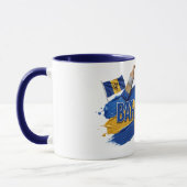 Mug Conception de pinceau de peinture de la Barbade | (Gauche)
