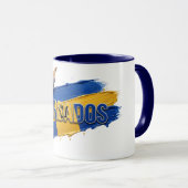 Mug Conception de pinceau de peinture de la Barbade | (Devant droit)