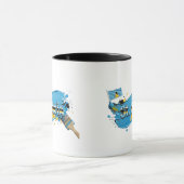 Mug Conception de pinceau de peinture de Sainte-Lucie (Centre)