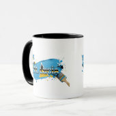 Mug Conception de pinceau de peinture de Sainte-Lucie (Devant gauche)