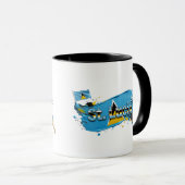 Mug Conception de pinceau de peinture de Sainte-Lucie (Devant droit)