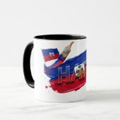 Mug Conception de pinceau de peinture haïtienne | Fier (Devant gauche)